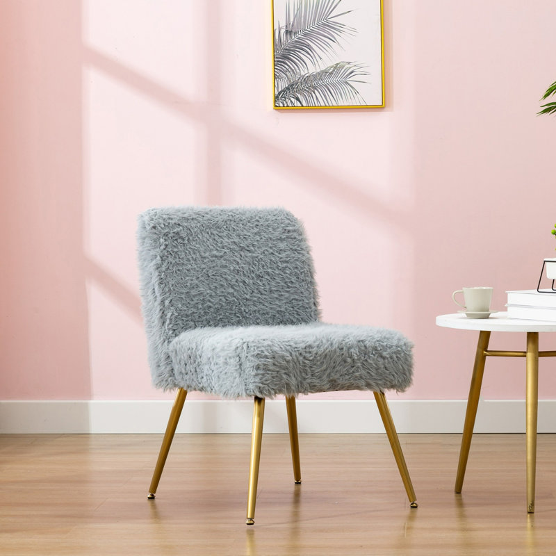 18.11'' H Upholstered Side Chair, Gray