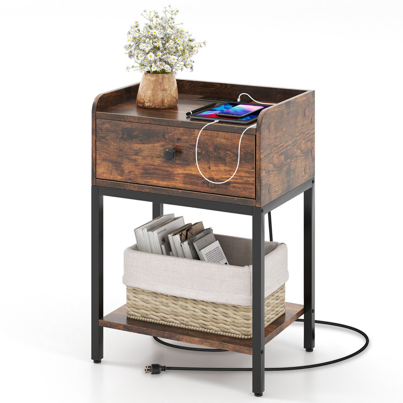 Chilcompton 16.5'' W Metal Nightstand