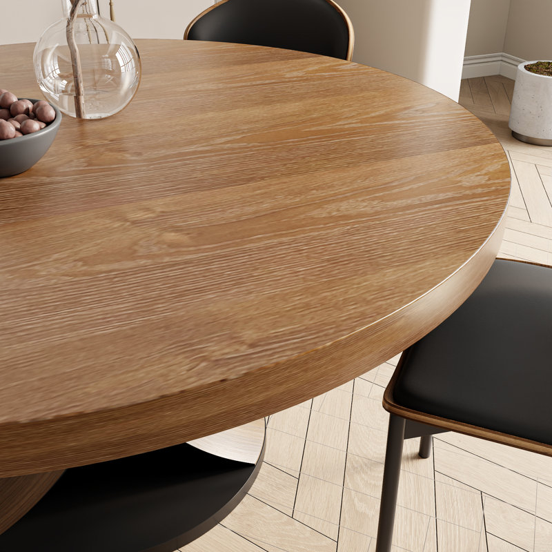 Ensemble de salle à manger 2 à 8 places en bois massif, 7 pièces : table, 6 chaises, H 29,52 po x l 53 po x P 53 po