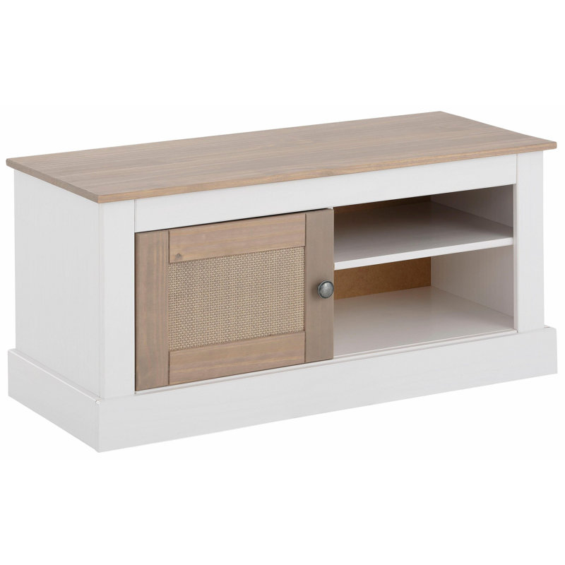 Petras Solid Wood Storage Bench, Grey