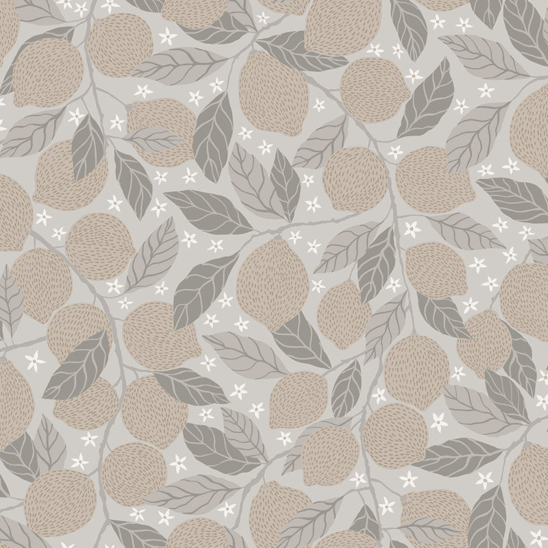 Crist 10.05m x 53cm Matte Paste the Wall Wallpaper Roll, Grey/Blush