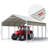 Quictent Heavy Duty 12x21 FT Vertical Roof Metal Carport, Pre-Drilled All Weather Car Shelter for Boat, Vehicles & Farm Equipment
