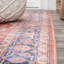 Ville Ornate Medallion Machine-Washable Terracotta/Navy Rug-1153579044
