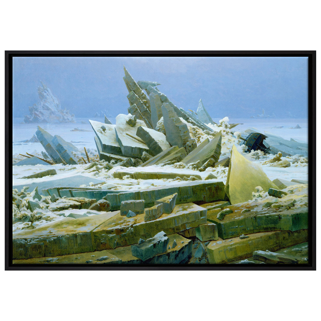 Gerahmter Kunstdruck Leinwandbild Das Eismeer von Caspar David Friedrich