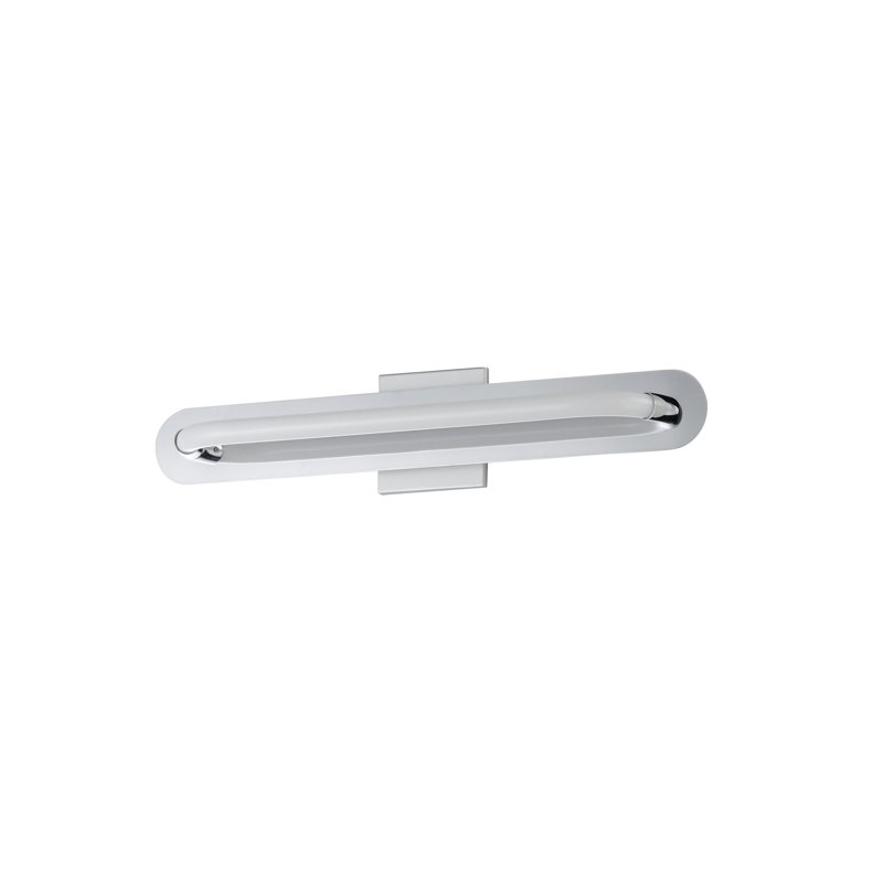 Deiontay Steel LED Flush Mounted Sconce, Polished Chrome, 3.25" H x 24" W x 4" D