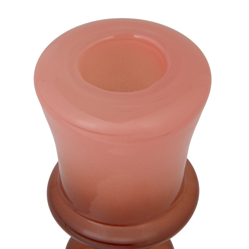 Porte-cône en verre rosé et brun