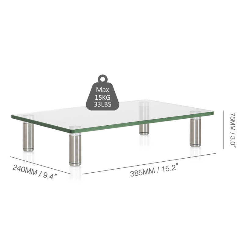 Glass Stackable Monitor Stand