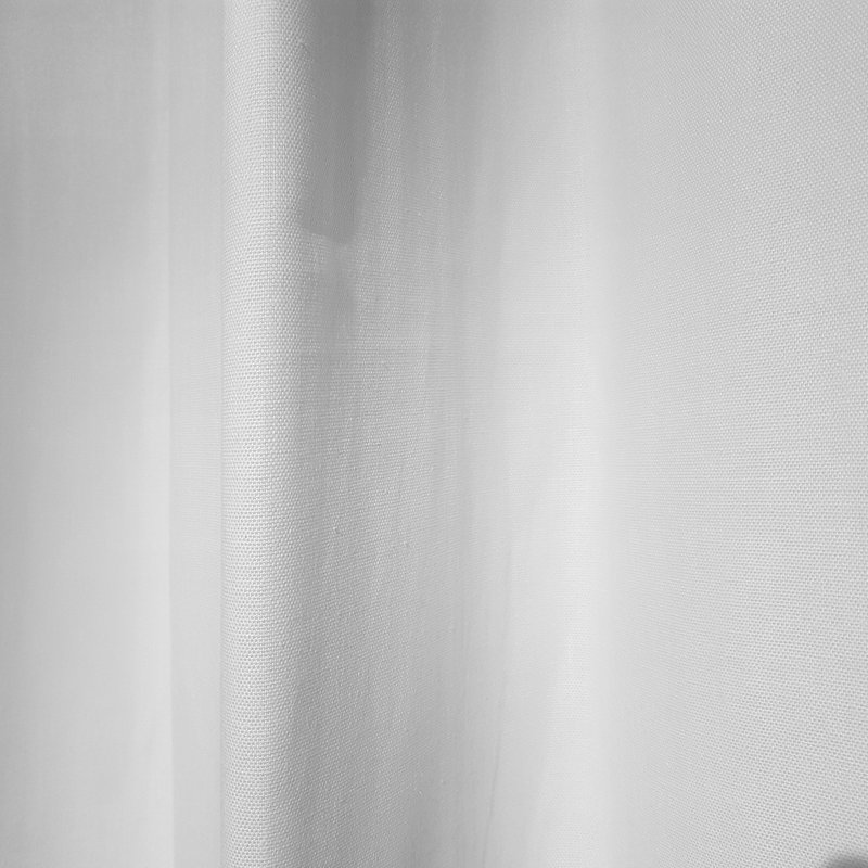 Cotton Blend Room Darkening Curtain Pair, White, Width 117 x Drop 183 cm