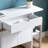 Buffet Cabinet For Modern Kitchen Organization - 4 Shelves, White & Dark Taupe Streamlined Appearance Modernize Your With Storage Maximize Utilization Of Space