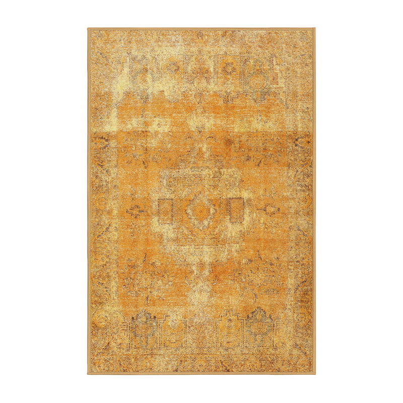 Tapis oriental tissé à la machine Aldus, Rectangle 4 pi x 6 pi