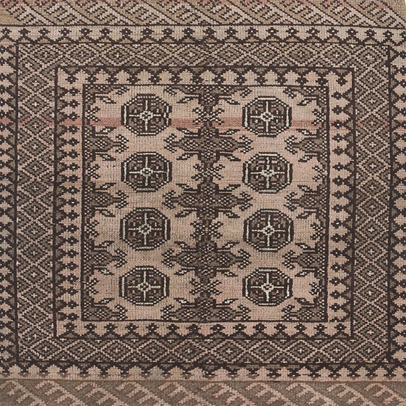 Tapis brun Southwestern, Carré 8 pi
