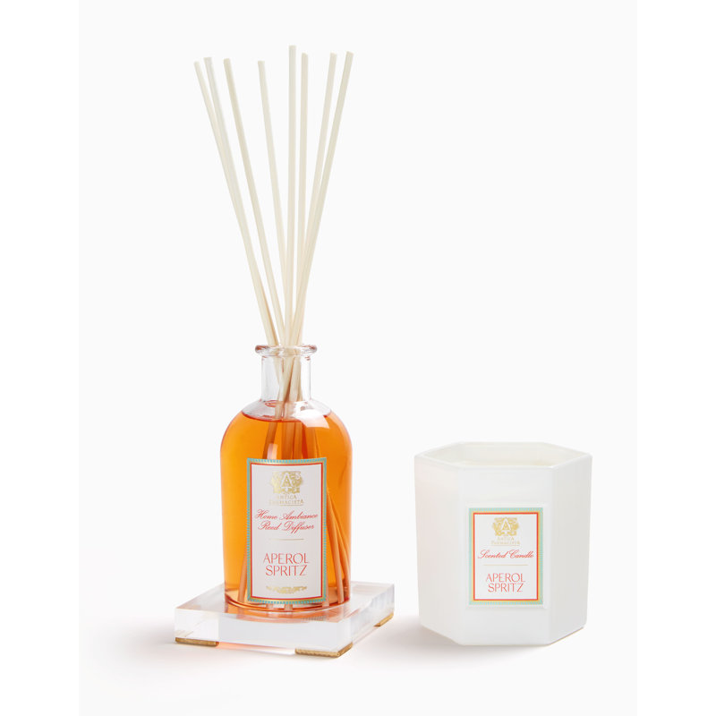 Gift Set Aperol Spritz 250ml Diffuser with Acrylic Tray and 9oz Candle