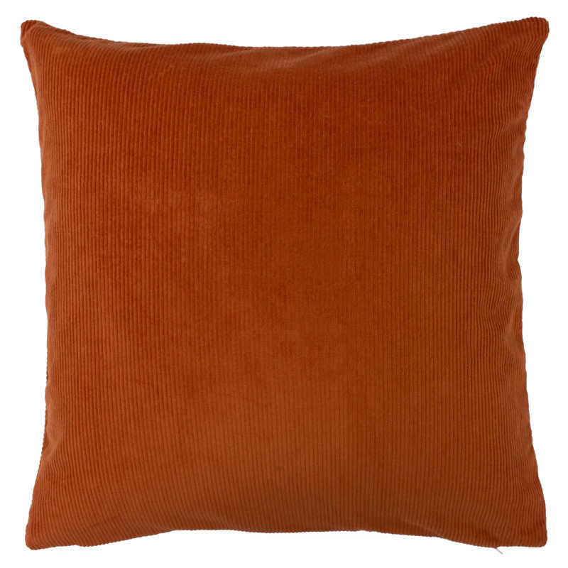 Jagger Geometric Square Throw Cushion, Polyester, Terracotta