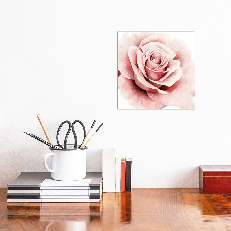 Pink Rose I by Grace Popp - Wrapped Canvas Painting, 30.48 cm H x 30.48 cm W