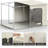 Large Storage Box Foldable with Window & Handles 2 Pack in Beige