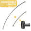119.38cm Curved Wall Shower Curtain Pole
