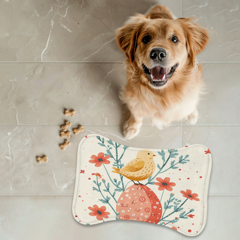 Egg Hunt Harmony - 1 Piece Bone Shape Feeding Mat