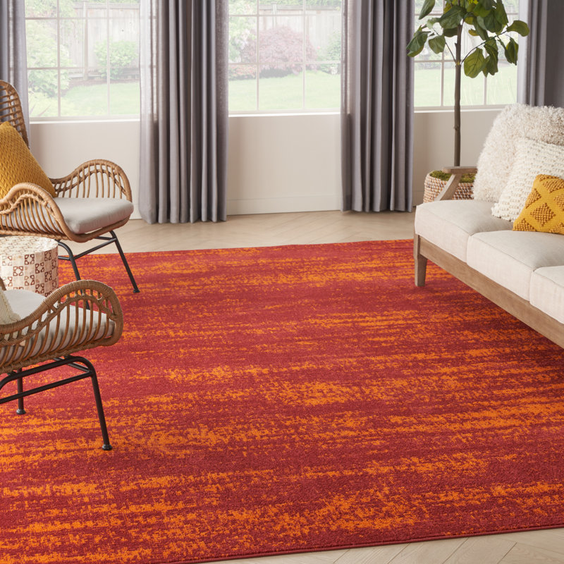 Tapis rouge intérieur / extérieur Nourison Essentials, Rectangle 8 pi x 10 pi