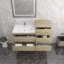 Ensemble de meuble-lavabo mural simple 43 po Moreno Bailey