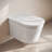 Hugo H Wall-Hung Toilet in Glossy White with 2x6 Supporting Frame