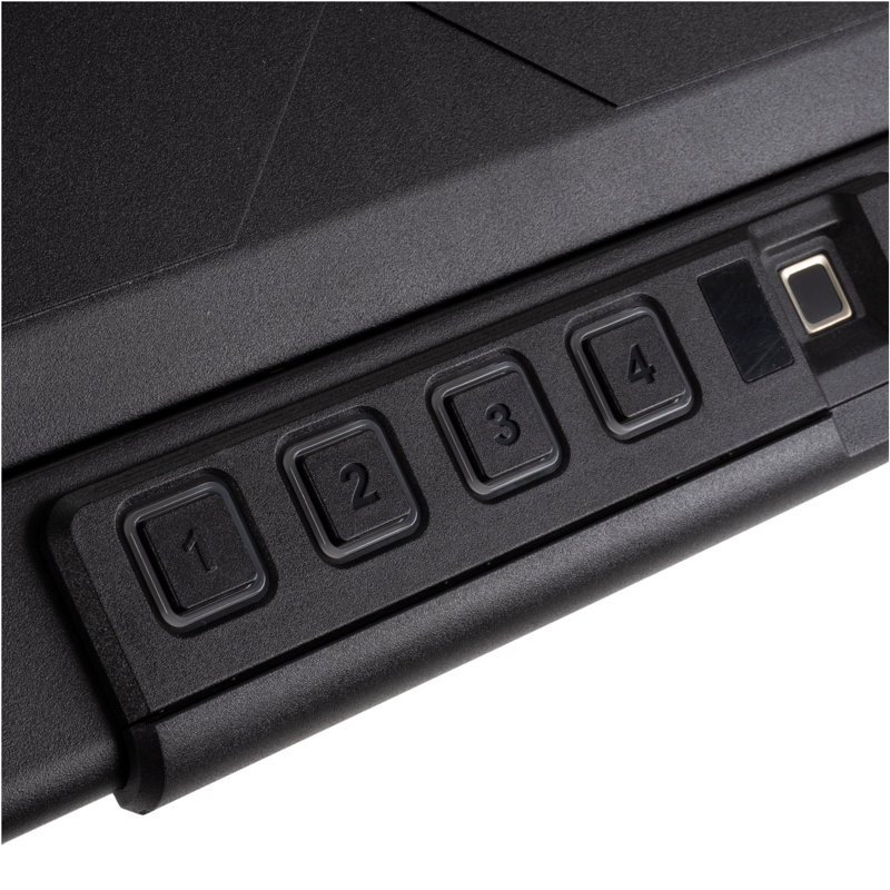 Stalwart Stalwart Desk 2-Gun Safe with Fingerprint Access - Heavy-Gauge Steel Lock Box Holds 2 Handguns