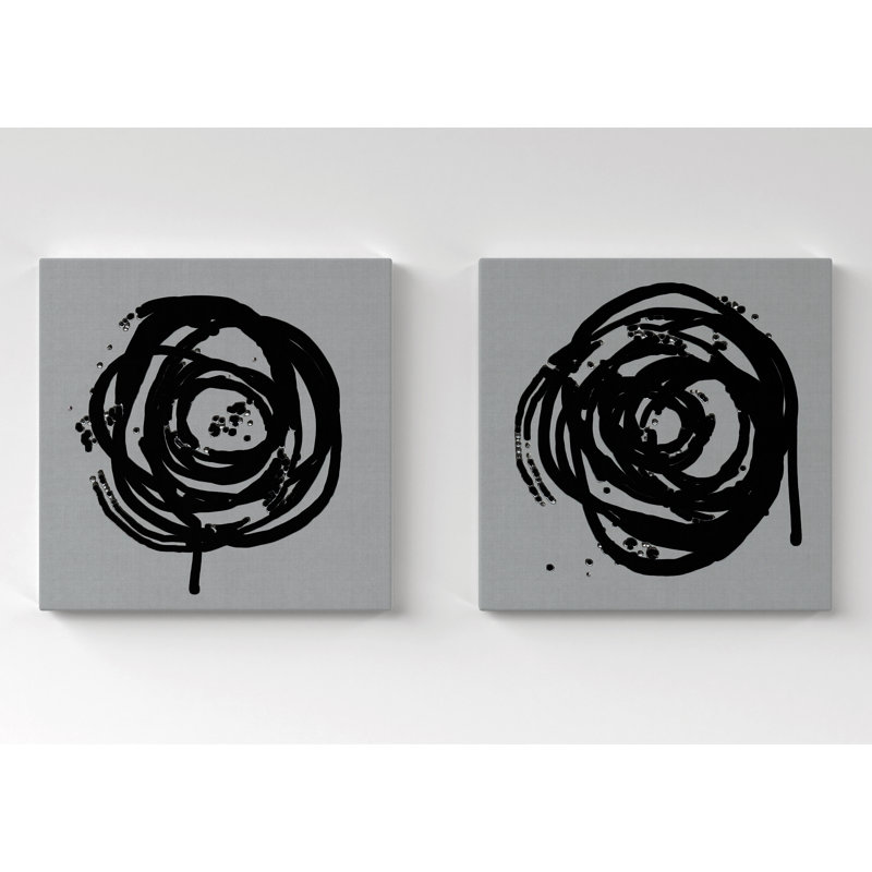A Way out I-II - Ensemble de 2 peintures sur toile tendue, H 16 po x l 32 po x P 0,75 po