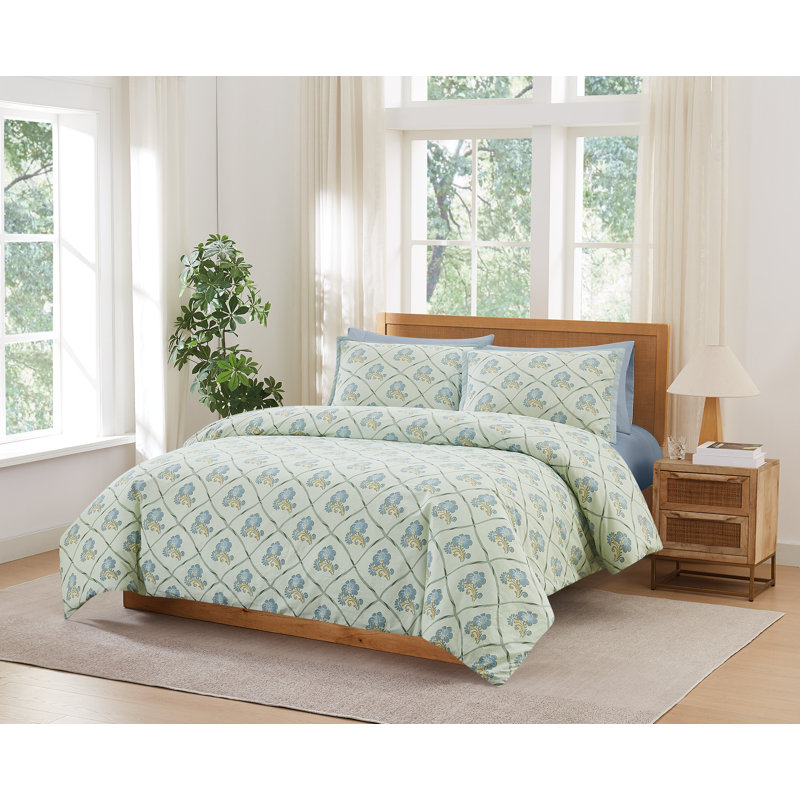 Ensemble de housse de couette Brooklyn Loom Olivia Floral, Housse de couette très grand et 2 très grandes t