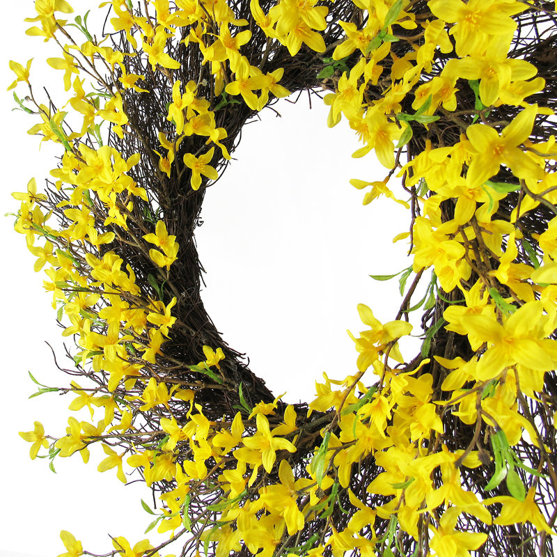 Couronne de forsthia artificielle 20 po