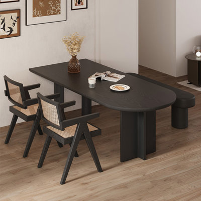 Creative solid wood table dining set