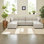 Beige Modular Sectionals With Storage, Chenille Fabric, Modern Lounge For Home