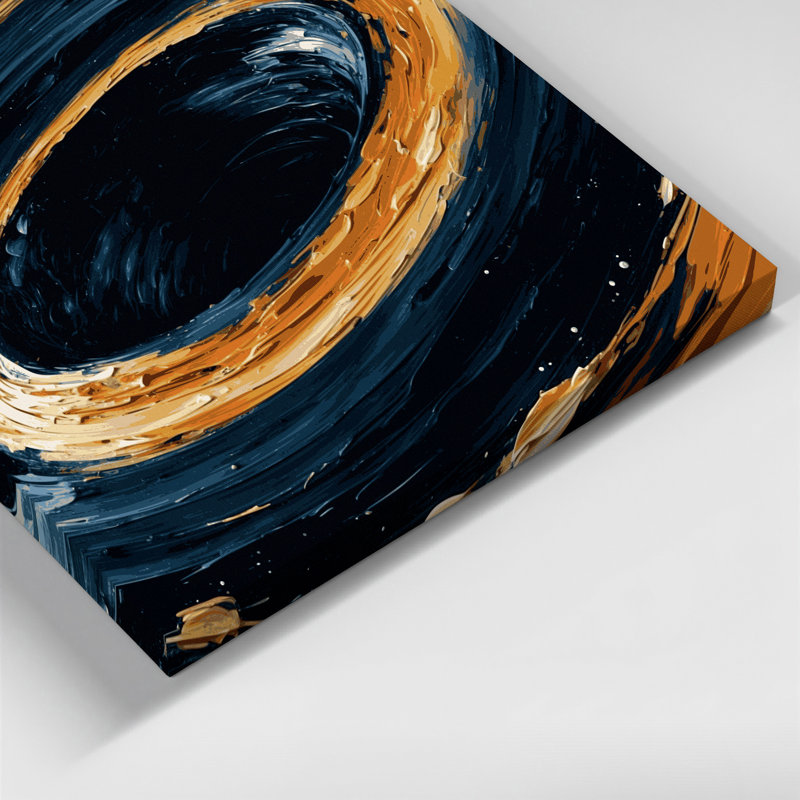 Art mural sur toile bleue, H 12 po x l 12 po