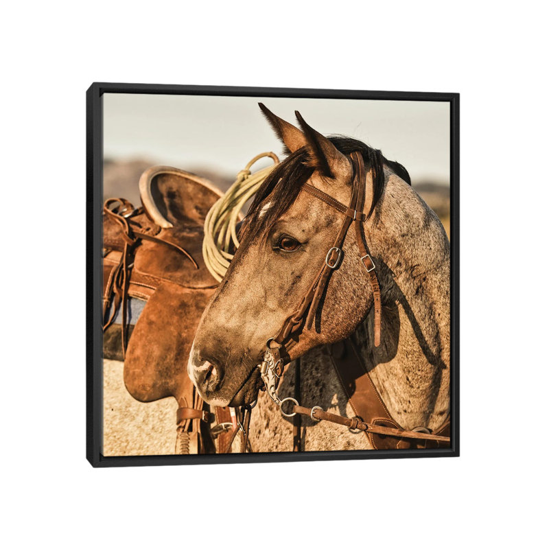 On The Watch by Rhonda Thompson - Floater Frame Print on Canvas, Black Floater Frame, 66.04 cm H x 66.04 cm W