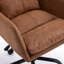 Chaise de bureau réglable en similicuir artificiel avec base noire-563598992