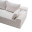 Canapé modulaire rembourré en velours côtelé 94,5 po, canapé et méridienne en mousse compressée sans os avec 2 coussins et poches latérales - aucun assemblage requis-2019067889-2019067901