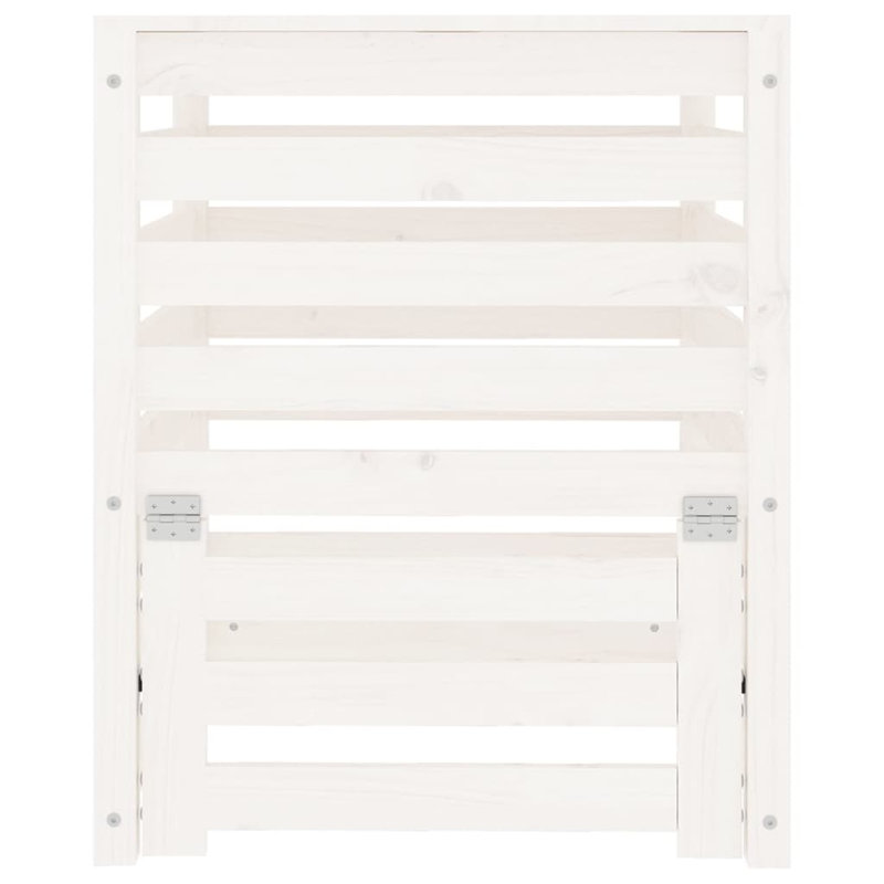 Anikka Solid Wood Stationary Composter, White, 63.5 W x 63.5 D x 77.5 Hcm