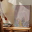Toile, silhouette douce et éthérée d'une femme avec un art mural long-1017634129