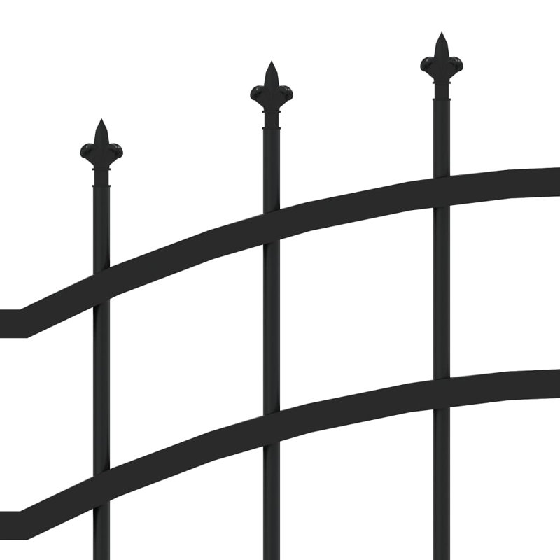 Meyerwood Black Metal Fence Panels Included, 87.4cm H x 94.09cm W