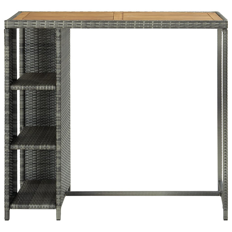 Sabato Rectangular Outdoor Bar Table , 120cm cm W 60cm cm D, Grey