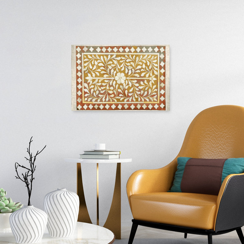 Art mural rétro abstrait The Center Blossom, 16" H x 24" W