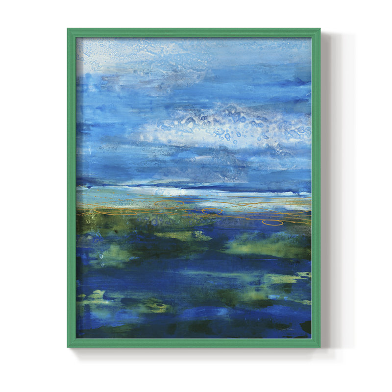 «Island Groove», reproduction encadrée - bois massif, H 10 po x l 8 po, Vert