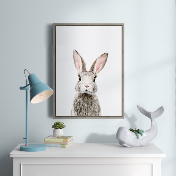 Kate And Laurel Sylvie Bunny Framed Canvas By Amy Peterson Natural  Wayfair Canada