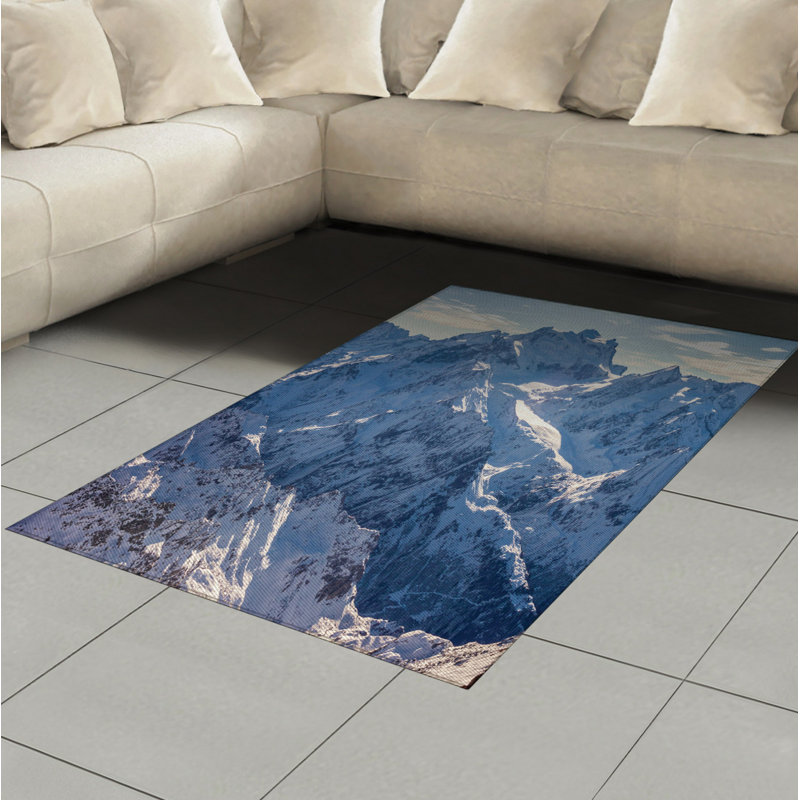 Mountain Nature High Density Long Fiber Poly Threads Decorative Area Rug Carpet, Rectangle 4' x 5'8"