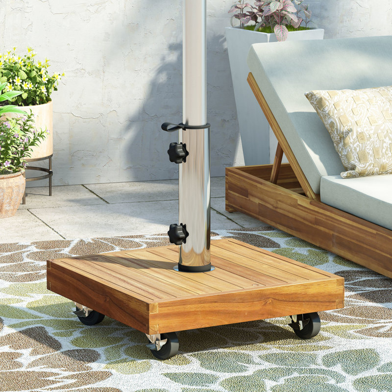 Base de parasol avec béton léger - poids intérieur de 17,48 po x 5,00 po et 40 lb