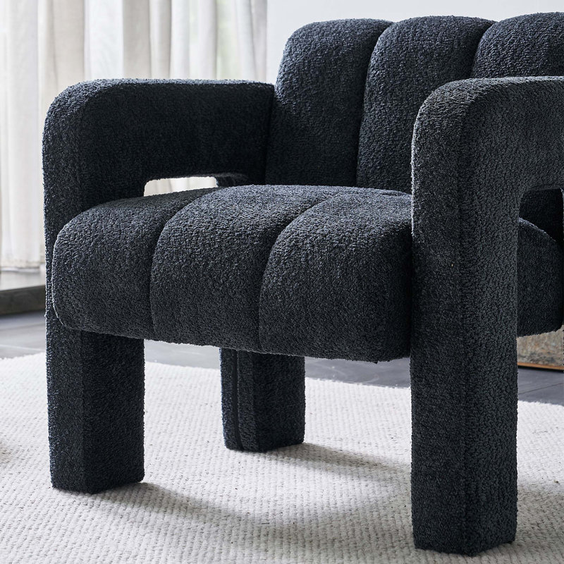 Fauteuil d'appoint rembourré 31,10 po, Gris foncé