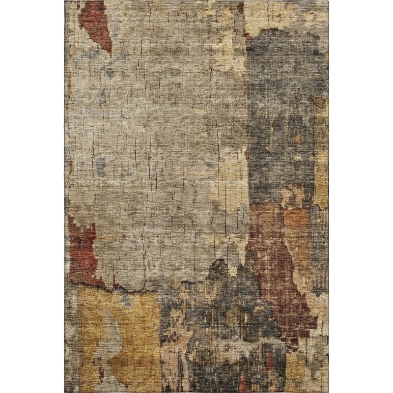 Premium Machine Washable Jessie AMF1201 Abstract Rug, Rectangle 9 pi x 12 pi