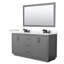 Icon 66" Freestanding Double Bathroom Vanity with Cultured Marble Top-872693194-872693198-987204452