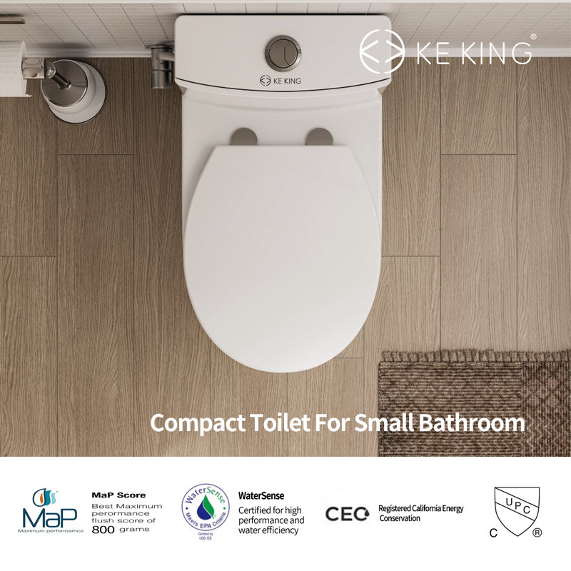 Toilette ronde compacte compacte à économie d'espace KE (siège inclus)