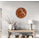 Horloge murale géométrique nid d'abeille - illusion de motif en bois 3D - décor rustique brun moderne pour le salon, cadeau d'art abstrait hexagonal