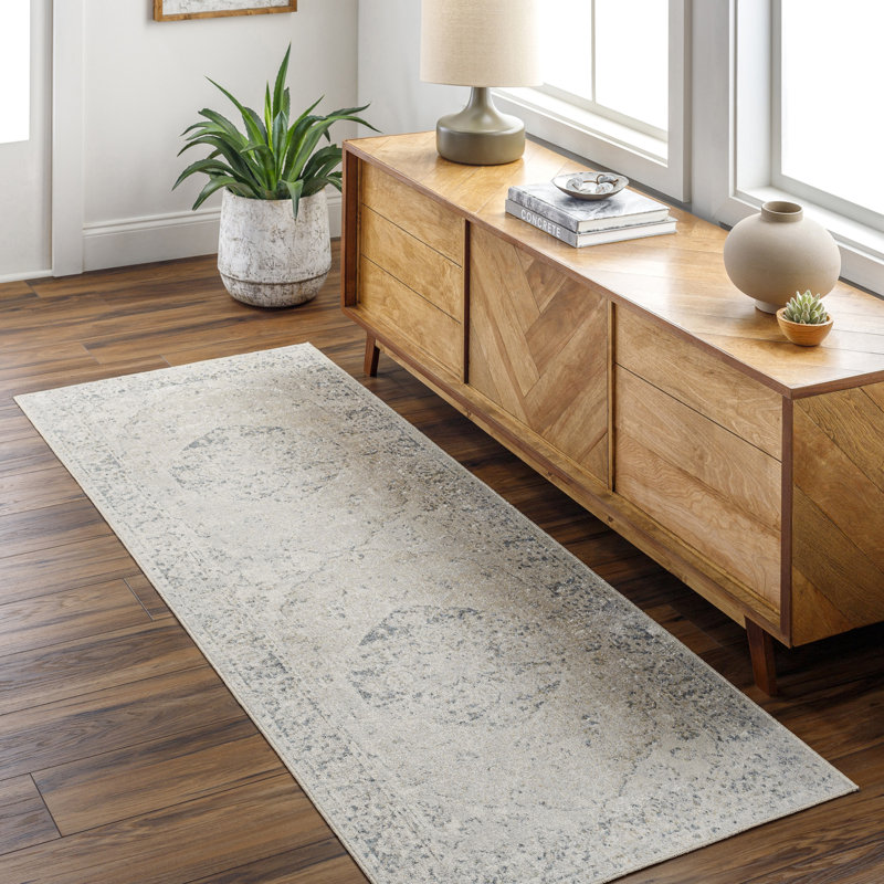 Machine Washable Traditionnal Boho Oatmeal Area Rug, Rectangle 160 x 213cm