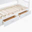 Lit de jour extensible en bois avec lit gigogne et deux tiroirs de rangement